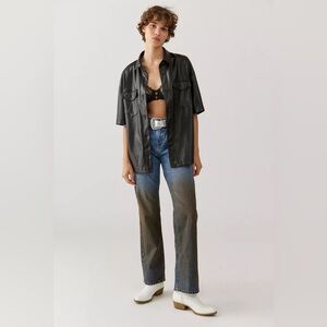 UO Misty Faux leather shirt